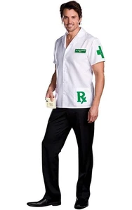 DR HERB SMOKER MEDICAL MARIJUANA DOCTOR ADULT MENS FANCY DRESS HALLOWEEN COSTUME - Bild 1 von 2