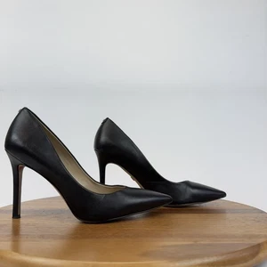 Womens Sam Edelman Hazel Pointed Toe Patent Black Cushion Heeled Pumps Size 9.5 - Picture 1 of 9
