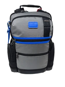 Mochila para Laptop TUMI 02223681DGBO Parrish Cuero Balístico Nailon Gris Azul Nueva con Etiquetas - Imagen 1 de 6