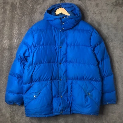Vintage Sears Puffer Jacket Mens XXL Blue Tall Goose Down Outerwear USA 70s 80s - Image 1 of 4
