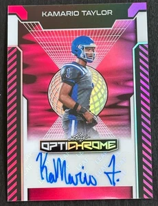 2025 Leaf Optichrome KaMario Taylor Auto #d 6/8 Mississippi State Football Card - Picture 1 of 2
