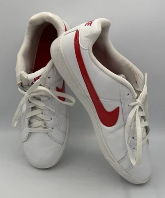 Nike Court Royale Trainers White & University Red Leather 749867-114 Women's 12 - Image 1 of 4