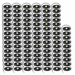 For Cars SUV Jeep 100X Green LED Rock Light Pods Underbody Wheel Lights USA New - Picture 1 of 16