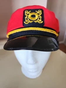 Sombrero de Capitán Rojo de Colección Disfraz Gorra de Marinero Náutica Marina Fiesta Sombrero - Imagen 1 de 9