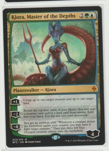 Kiora, Master of the Depths MTG Zendikar BFZ 213 Gold Mythic Planeswalker [B] - Picture 1 of 2