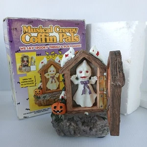 New Musical Creepy Coffin Pals Ghost Halloween - Picture 1 of 8