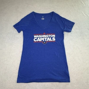 Washington Capitals Adidas Women's V-Neck Shirt Large - Picture 1 of 5