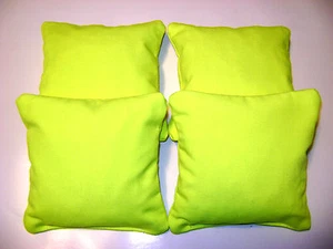 4 SACCHETTI CORNHOLE NEON SICUREZZA GIALLO FAGIOLI BORSA LANCIO TUTTE LE STAGIONI IMPERMEABILE LAVABILE - Foto 1 di 1