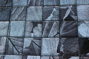 10 SHEET Black White Mosaic Tile Mesh Stone Glass Bathroom Kitchen Backplash - Picture 1 of 6