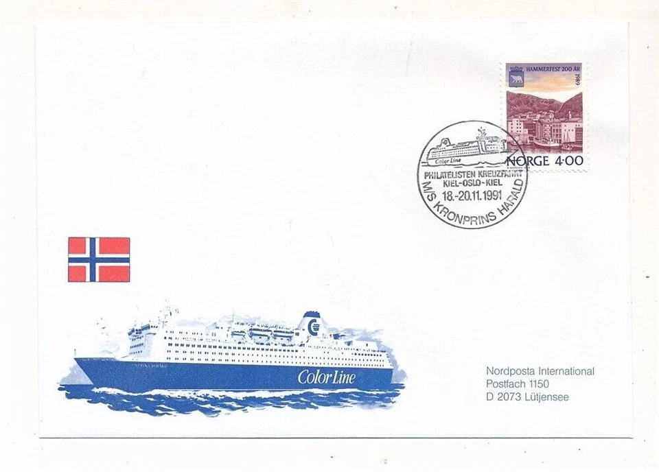 D409847 Norway Cover M/S Kronprins Harald Ship Color Line - Image 1 of 1
