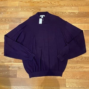 Pronto Uomo Mock Neck Sweater Men's 2XLT Silk Cotton Blend Long Sleeve NWT READ - Picture 1 of 10
