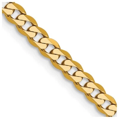 Collar de cadena biselada plana de oro amarillo de 10 quilates de 2,9 mm 26" Foto 1 de 4