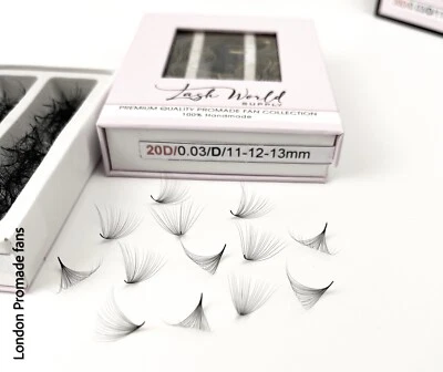 Premade Russian Volume Ultra Mega volume fan  20D 0.03 thickness (MIXED BOX) - Image 1 of 4