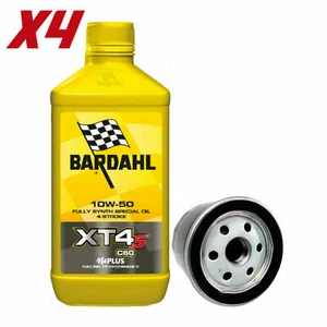 Kit tagliando Bardahl XT4-S C60 10W50 filtro olio originale Moto Guzzi 2A000668 - Imagen 1 de 3