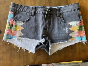 EUC Womens Element Shorts Multi Colored Design On Side Size 27 - Picture 1 of 4