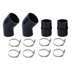 For 1994-2002 Dodge Ram Pickup 5.9 5.9L Intercooler Boot Silicone Hose Kit Black - Picture 1 of 6