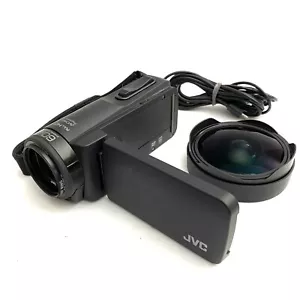 JVC EVERIOR GZ-R560BU Quad Proof HD Camcorder schwarz mit Opteka Fischauge - Bild 1 von 8