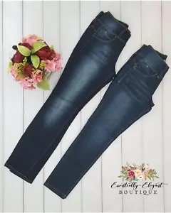 Women's WannaBettaButt Triple Button Wide Waist Skinny Jeans - Regular - Picture 1 of 5