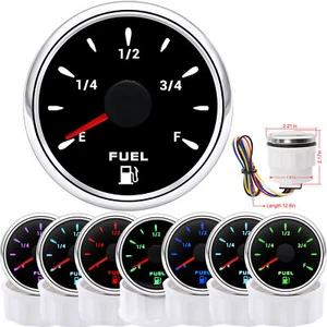 2" 52mm Car Boat Truck Fuel Level Gauge Tank Level Gauge 240-33ohm Waterproof - Picture 1 of 12