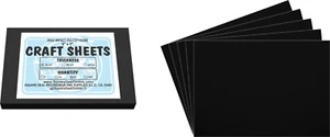 Black Flex Plasticard Polystyrene Craft Sheets - 5"x7" - .030" thick - 25 Pack - Picture 1 of 1