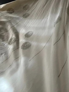 BEAUTIFUL beige CURTAINS 140 CM wide 220 cm long each (two curtains) - Picture 1 of 11