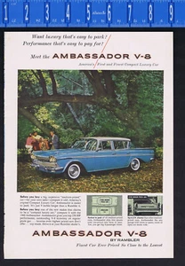1960 Rambler Ambassador Vintage V-8 4 door Blue Sedan  - VINTAGE AD - Picture 1 of 1