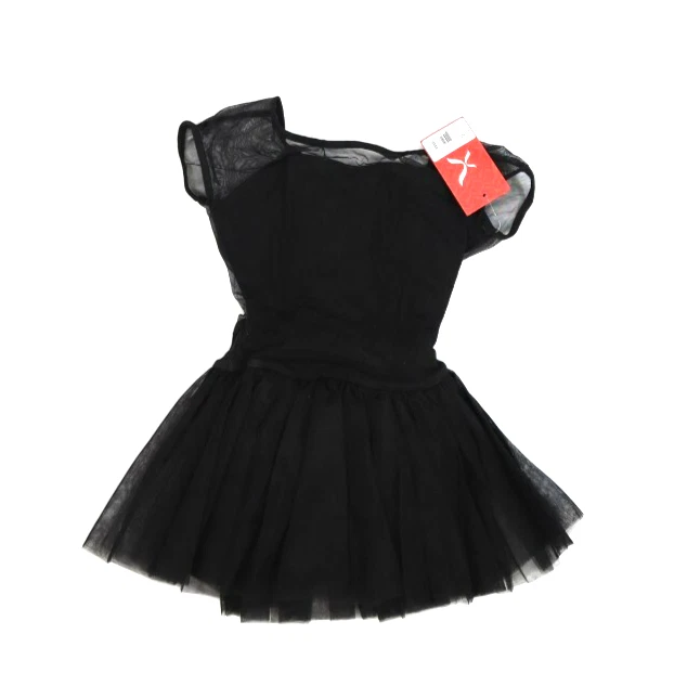 Capezio Keyhole Back Tutu Dress Short Sleeve Mesh Watch Black Youth Girls I - Image 1 of 4