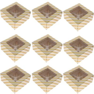 3-24 Cupcake Box Clear Window Treat Box Wedding Party Birthday 15.8 X 7.6cm NEW - Picture 1 of 20