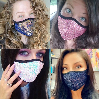 Máscara facial brillante con lentejuelas brillantes Mascarillas faciales de moda Máscara facial brillante Foto 1 de 4