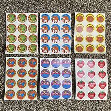 Vintage 80s Trend Scratch and Sniff Stinky Stickers Mixed Lot of 6 Full Sheets