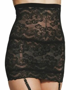 TRIUMPH JUPE GAINANTE PORTE JARRETELLE TAILLE 42 DELICATE ESSENCE SKIRT NOIRE - Picture 1 of 4