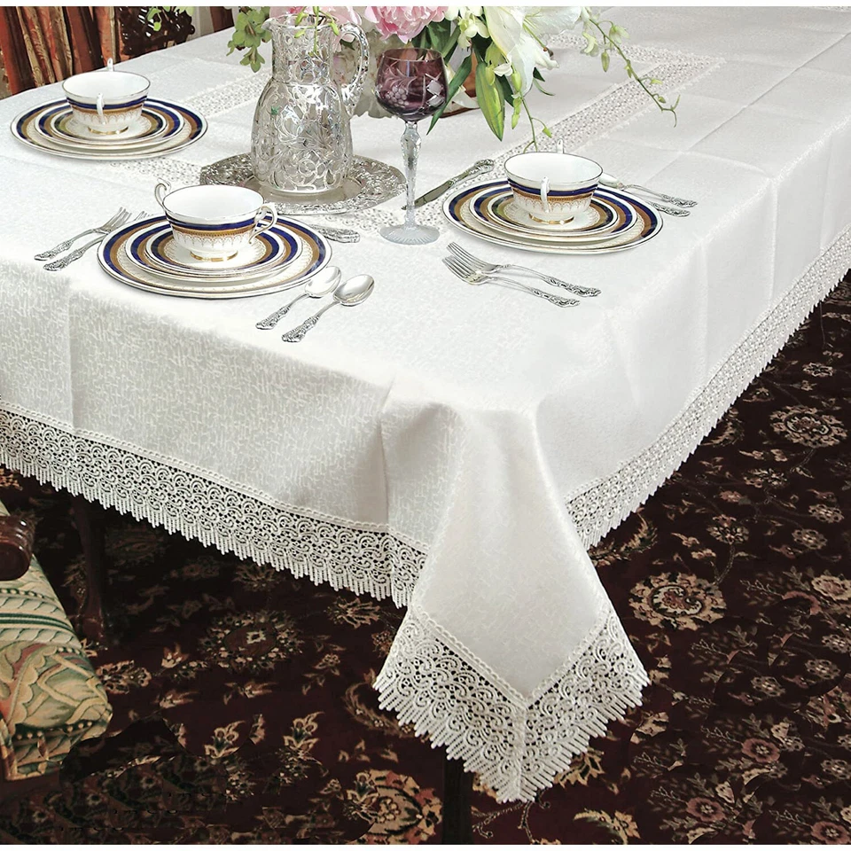 Treasure Macrame Lace Border Tablecloth - Image 1 of 4