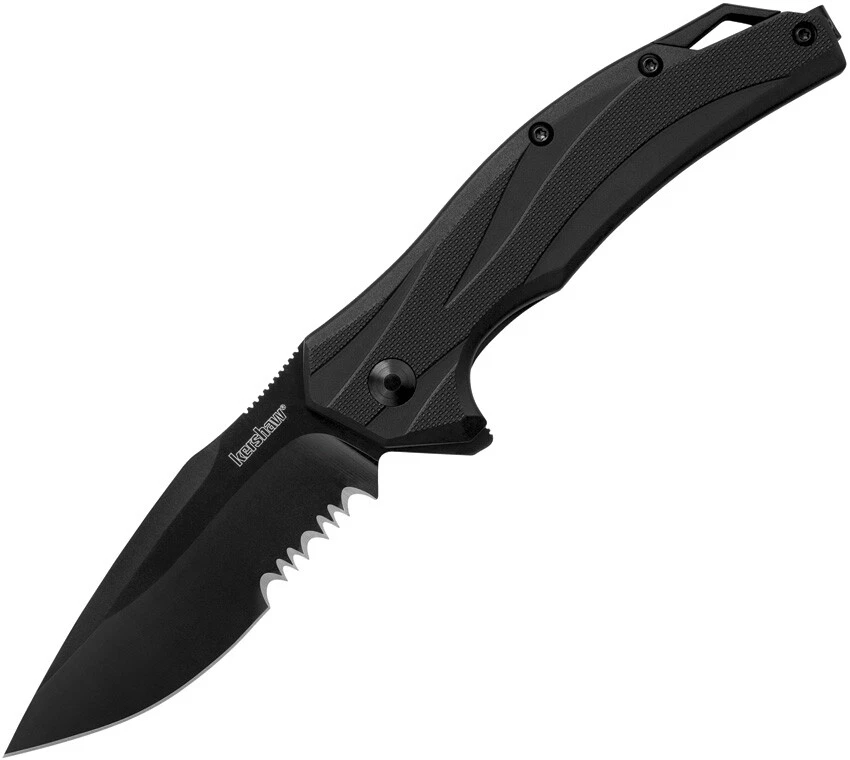 Kershaw Lateral Assisted Folding Knife Black 3.1in PS Drop Point Blade