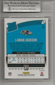 Donruss Optic Holo #167 2018 LaMar Jackson (novato clasificado) BGS BG como nuevo 9 - Imagen 1 de 9