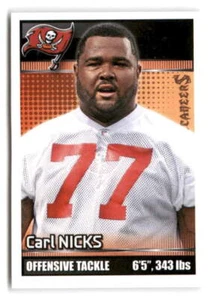 Carl Nicks 2012 Panini Stickers FOOTBALL #393 Tampa Bay Buccaneers - Picture 1 of 2