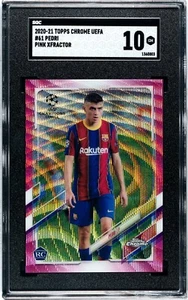 Pedri RC 2020-21 Topps Chrome UEFA Pink Xfractor SGC 10 - Picture 1 of 2