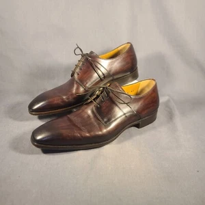 Magnanni Dress Shoes Mens Size 8 Euro 41 Oxford Loafers Tabocco Lace Up - Picture 1 of 14