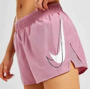 PANTALONCINI DA CORSA NIKE DRI FIT DOPPI SWOOSH UK S, M, L SALMON NUOVI ULTIMI - Foto 1 di 4
