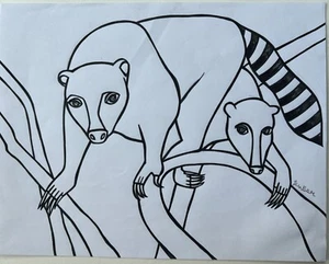 Original Art for Hella Poster by Leia Bell lot of 2, Poster and OG - Picture 1 of 4