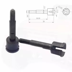2x RC Radachse für 08064 HSP Wheel Axle 1:10 schwarz - Bild 1 von 1