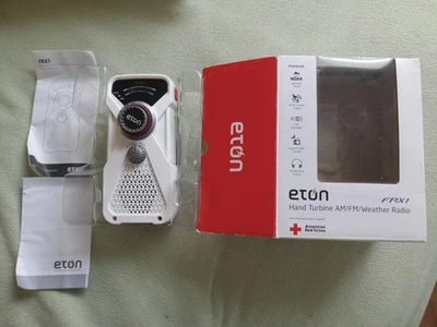 Radio de emergencia turbina manual Eton FRX1 blanca nueva en caja Foto 1 de 4