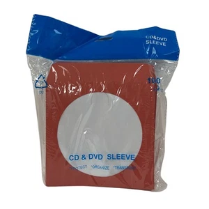 Red Color Paper CD Sleeves with Window & Flap Lot - Picture 1 of 3