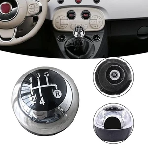 Replacement Gear Shift Knob Head for Fiat 500 with Chrome Black Design - Picture 1 of 12