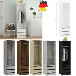 Kleiderschrank mit 2 Schubladen Holz Kleiderständer Flurschrank Hochschrank - Bild 1 von 56