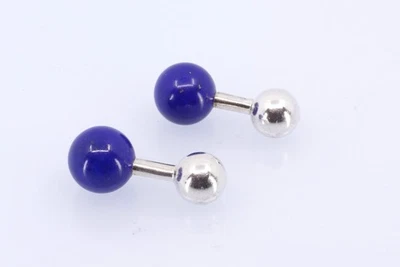 Gemelli Tiffany Co - gemelli con bilanciere in lapislazzuli - argento, NOS - Immagine 1 di 4