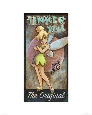Impresión artística original de Tinker Bell de Disney 16 x 20 tamaños más Foto 1 de 3