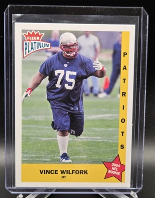 2004 Fleer Platinum Vince Wilfork /999 Rookie Card RC #180 - Image 1 of 2