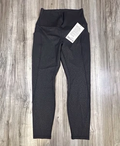 Lululemon Align 25” Ripple Emboss schwarze Yogahose mit Taschen Damen 8 NEU - Bild 1 von 12