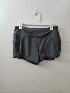 Athleta Lined Running Shorts With Side & Zip Pockets Women's Size Small Gray - Picture 1 of 10