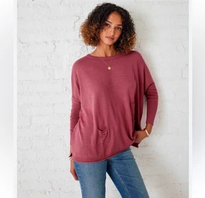 Mer Sea Catalina Pullover Rundhals Oversize Kastig Lagenlook Rost Herbst O/S Ae10 - Bild 1 von 10